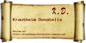 Krautheim Donatella névjegykártya